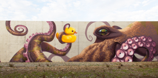 Playing Octopus 8 JVA Lenzburg Graffiti Gefängnis 4661 art in prison